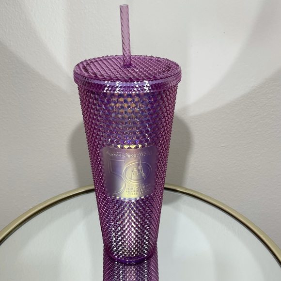 Starbucks Disney 50th Anniversary Pink Purple Studded Iridescent Tumbler - Picture 2 of 4